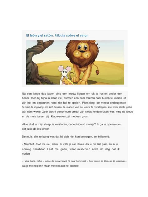 fabel de leeuw en de muizen