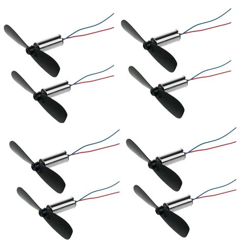 Invento 8Pcs DC 3 7V 716 7x16mm Micro Coreless Motor With 8Pcs