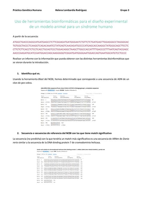 Práctica Genética Humana Uso de herramientas bioinformáticas para el