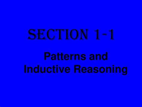 Patterns And Inductive Reasoning Ppt Download