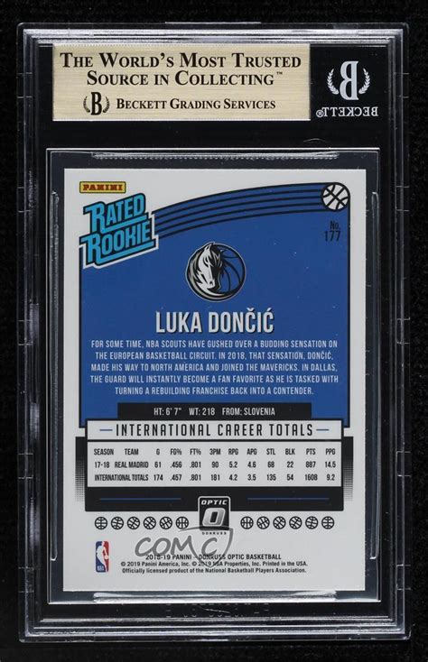 Panini Donruss Optic Rated Luka Doncic Bgs Pristine