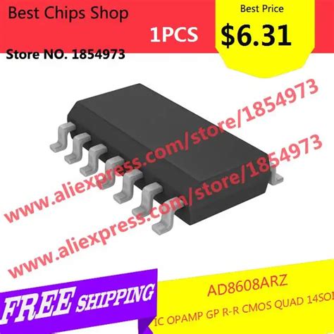 Free Shipping 1PCS 6 31 Electronics AD8608ARZ IC OPAMP GP R R CMOS