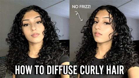 How To Diffuse Curly Hair No Frizz And Quick For Beginners Youtube