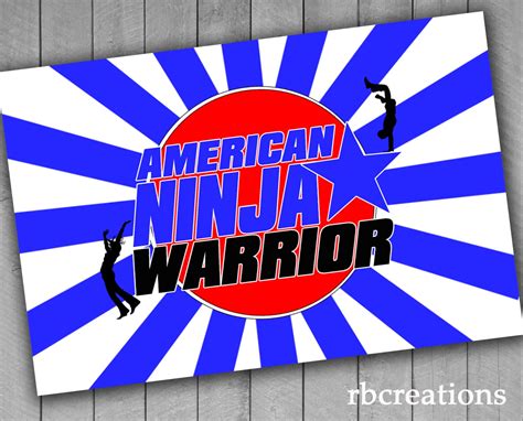 Printed American Ninja Warrior Party Poster American Ninja