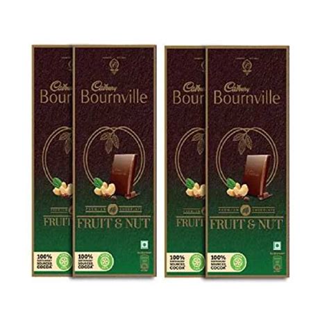 Cadbury Bournville Fruit And Nut Dark Chocolate Bar G Pack Of