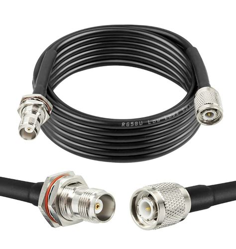 MOOKEERF TNC Cable 15ft RG58 Coaxial Cable TNC Male to TNC F 티몬