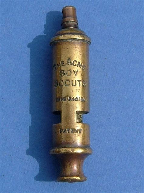 1909 Brass The Acme Boy Scouts Patent Whistle Made In England Reg No