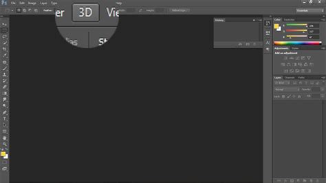 Activate 3d Option In Photoshop Cs6 Youtube
