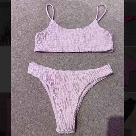 Shein Pink Thong Bikini Been Worn Once So Perfect Depop