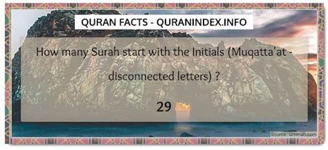 an image of a mountain with the caption how many surah start with the initial mutatat at ...