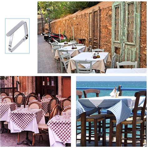 Outdoor Tablecloth Clips Large Table Cover Clamps For 2 Inch Thick Tables Flexible Stainless