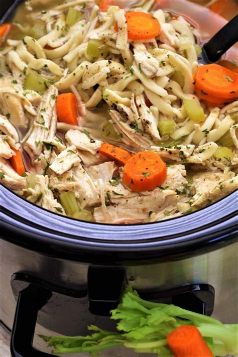 Crock Pot Chicken Noodle Soup - My Recipe Treasures