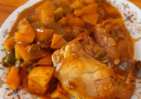 Muslo De Pollo A La Cacerola Con Papas Receta De Juan Sanchez Cookpad