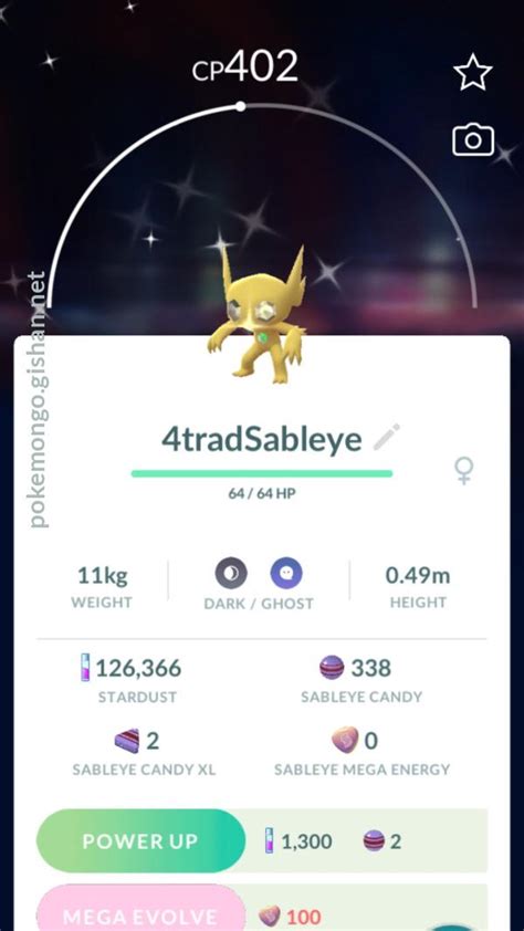 Shiny Sableye Pokemon Go