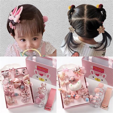 18pcsset Korean Baby Hair Clip Cute Hair Accessories T With Box