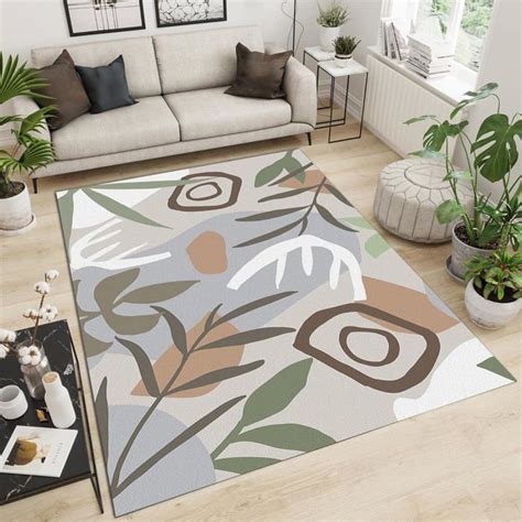 Tapis De Chambre Fleurs Simples Nordiques Tapis Moquette De Salon