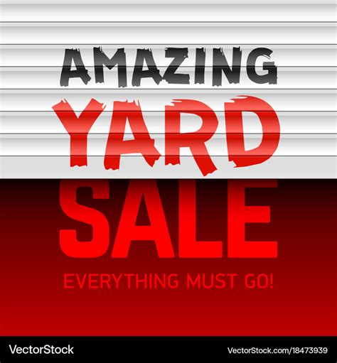 Amazing yard sale poster template Royalty Free Vector Image