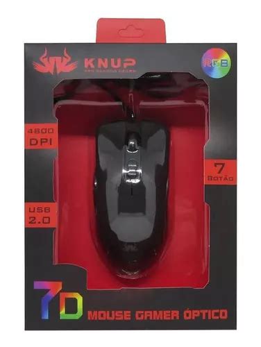 Mouse Gamer Usb Ultrafast Led Knup 4800dpi Kp Mu008 Parcelamento Sem