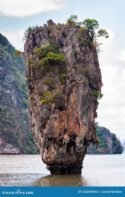 Phang Nga Bay, James Bond Island in Thailand Stock Image - Image of ...