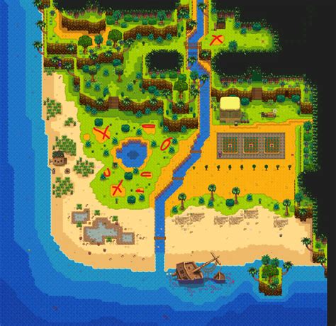 "Island ingredients" Ginger map Guide : r/StardewValley