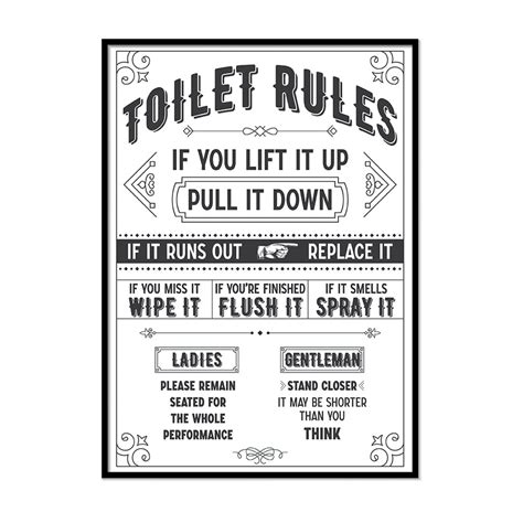 printable etiquette signs toilet rules templates printable