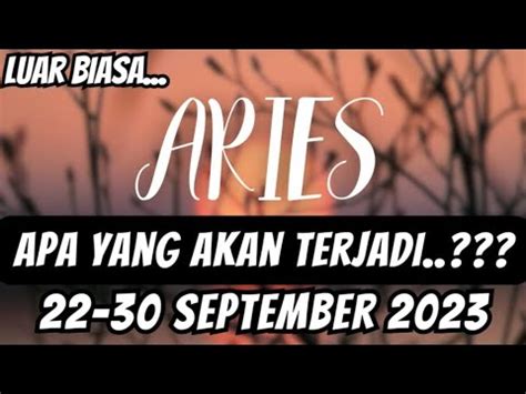 Aries Apa Yang Akan Terjadi Periode September Youtube