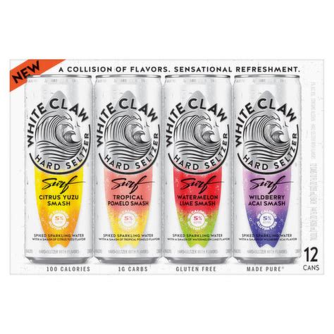 White Claw Hard Seltzer Spiked Sparkling Water Citrus Yuzutropical