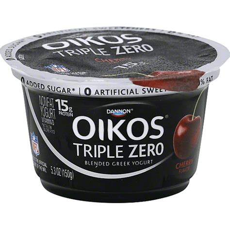 Oikos Yogurt, Nonfat, Cherry Flavor, Blended, Greek | Greek Yogurt ...