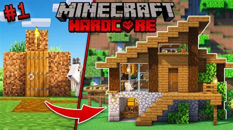 I Built The Best Starter Base In Hardcore Minecraft 118 Youtube