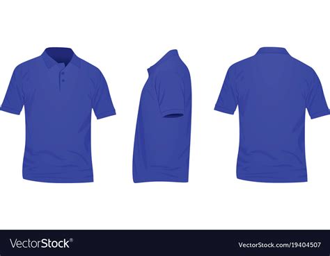 Blue polo t shirt Royalty Free Vector Image - VectorStock