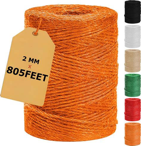 Amazon Vanhench Orange Twine String Ft Colored Natural Jute