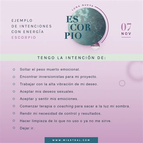 Horas Temas E Intenciones De Luna Nueva En Escorpio Mia Astral