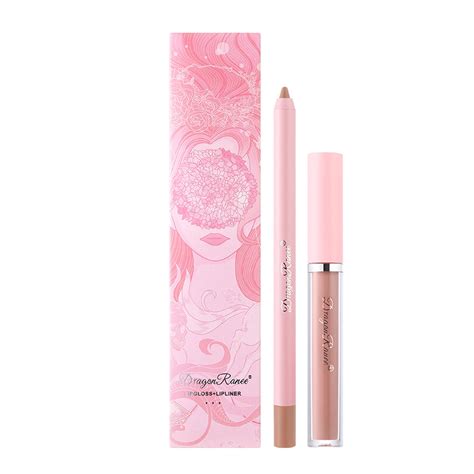 Cenuakty Lip Liner And Lipstick Makeup Set Matte Nude Liquid Lip Stick With Matching Smooth