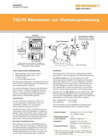 Renishaw Ts R Tool Setting Probe Benutzerhandbuch Manualzz