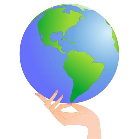 Conceptual Symbol Of Earth Globe With Multiracial Human Hands Around It