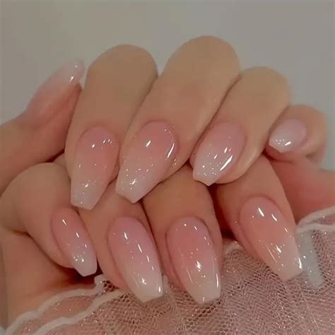 Amazon ArtiClaws Nails Press Ons Medium Long Coffin Nude Pink