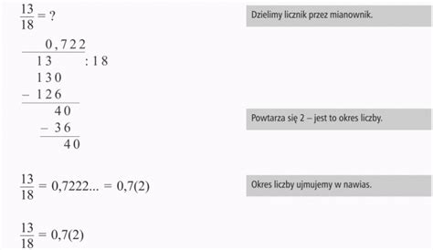 Zamiana Ułamków Zwykłych Na Dziesiętne Matematyka Opracowaniapl