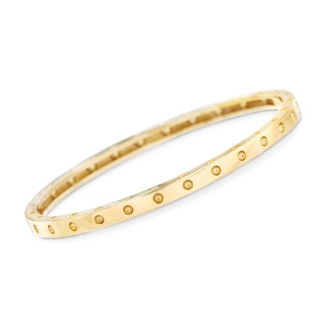 Roberto Coin Symphony Pois Moi 18kt Yellow Gold Bangle Bracelet Ross Simons