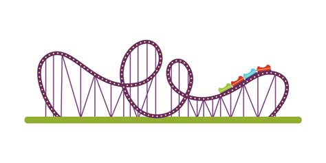 Roller coaster track on white background Vector Image