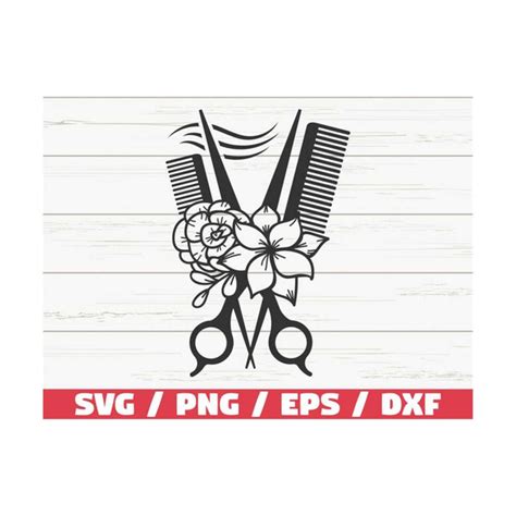 Hairdresser Svg Floral Scissors Svg Hairstylist Svg Cu Inspire