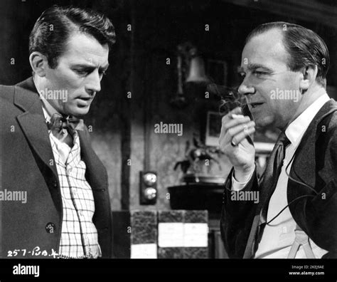 Gregory Peck And Director Ronald Neame On Set Candid At Pinewood