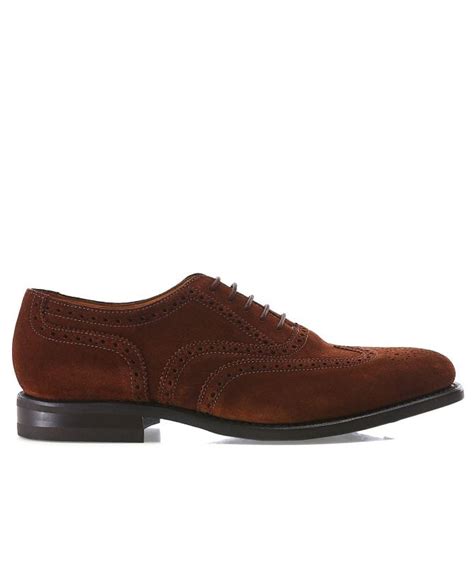 Loake Dark Brown Suede Oxford Brogues Jules B