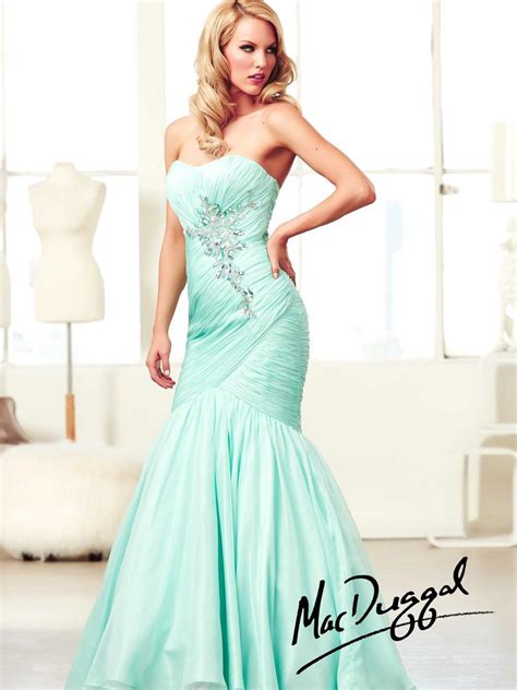 French Novelty Mac Duggal Ball Gowns 64668h Ruched Mermaid Dress