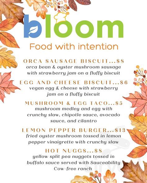 Bloom Foods Food Truck Menus In Houston Texas United States