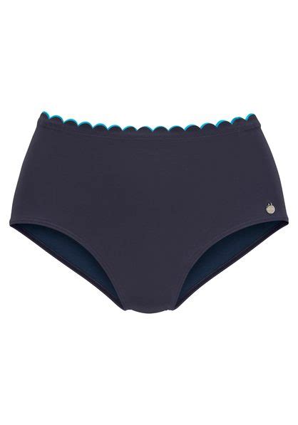 LASCANA Highwaist Bikini Hose Camilla navy türkis 34