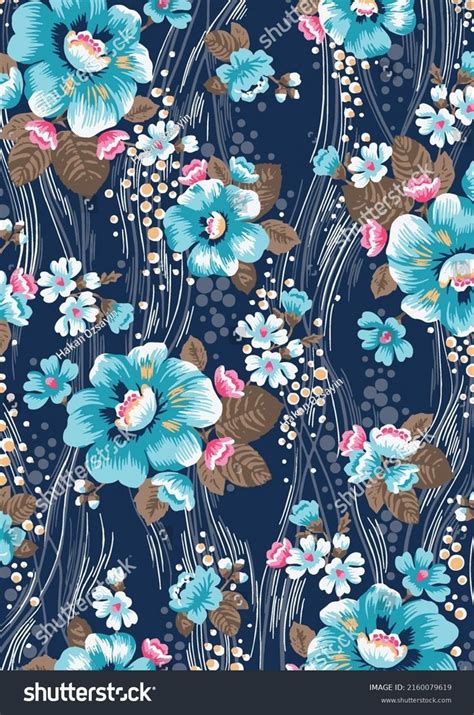 Floral Colorful Fabric Patterns Combined With Motifs And Textural Movements Colorful Fabric