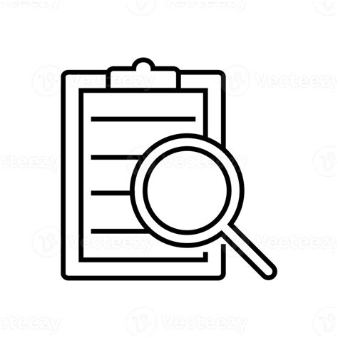 Clipboard And Magnifying Glass Icon Illustration Design 11032530 Png