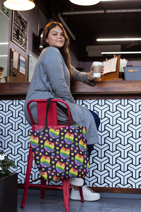 Pride Tote Bag Gay Pride Tote Bag Rainbow LGBTQ Canvas Bag Etsy