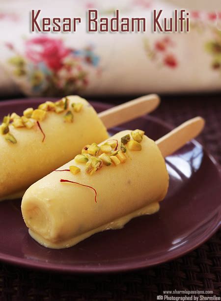 Kesar Badam Kulfi Easy Kulfi Recipes Sharmis Passions