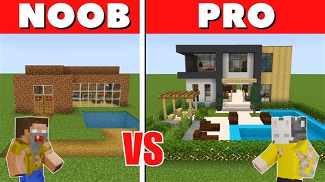 Noob Vs Pro Secret Modern House Build Challenge Minecraft Tagalog